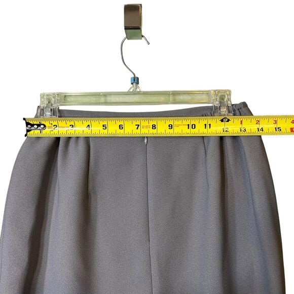 Laura Henson Skirt Suit Womens 6 Petite Gray 2 Piece Blazer Pencil Skirt Lined - Picture 11 of 14